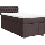  Krevet s oprugama i madracem tamnosmeđi 90 x 200 cm od tkanine | shoptok.hr