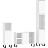 The Living Store Kopalniško pohištvo 3 kosi bele barve inženirski les - Komplet Kopalniškega Pohištva, (21503962) | Shoptok.si