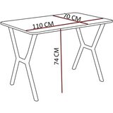 Hanah home Set Trpezarijski sto i 4 stolice Elma Brown Walnut | Eponuda.com