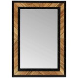 Zidno ogledalo Crna i smeđa 70 x 2 x 70 cm Čvrsto drvo akacije | shoptok.hr
