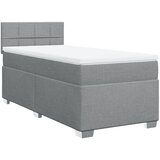  Okvir kreveta s oprugama i madrac svjetlosivi 90x200cm tkanina | shoptok.hr
