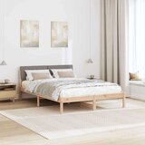  Okvir kreveta Smeđa i taupe 135 x 190 cm Masivna borovina | shoptok.hr