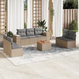  8-dijelni set vrtnih sofa od poliratana s jastucima bež | shoptok.hr