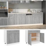 The Living Store Spodnja omarica siva sonoma 80x46x81,5 cm inženirski les - Spodnja Omarica S Predali, (21432058) | Shoptok.si