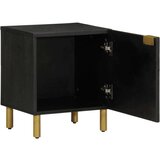 vidaXL Nočne omarice 2 kosa črna 40x33x46 cm trden mangov les | Shoptok.si