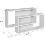 Modern Living Stenski Regal Dream, Bela, Siva | Shoptok.si