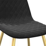  Jedilni stoli 4 kosi črn žamet | Shoptok.si