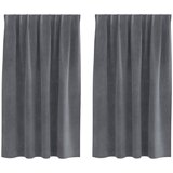  Zavjese za zamračivanje 2 kom. Svjetlosiva 140 x 140 cm Baršun | shoptok.hr