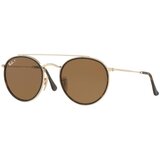 Ray-ban Round Double Bridge RB3647N 001/57 Polarized ONE SIZE (51) Havana/Rjava Cene