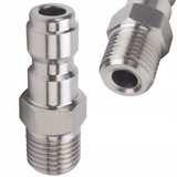 Rosfix Adapter Steelconnect G1/4-L12 – Hitro Vtično Moško Spojka | Navoj 1/4" 12 Mm, Nerjaveče Jeklo, Za Lance In Penilne Šobe, (5000222962) | Shoptok.si