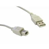 USB 2.0 cable, USB-A M to USB-B M, grey, 5 m, CU0009