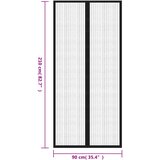  Zastori protiv insekata 2 kom s magnetima 210 x 90 cm crni | shoptok.hr