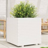 Maison Chic Vrtno cvetlično korito - Cvetlični Lonec belo 70x70x72 cm trdna borovina, (21788860) | Shoptok.si