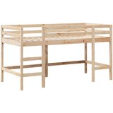 vidaXL Posteljni okvir z lestvijo in streho 90x200 cm borovina | Shoptok.si