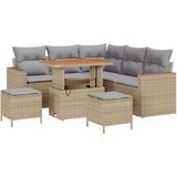  8-dijelni vrtni set sofa s jastučićima Bež poli ratan akacija 3-dijelni vrtni set za objedovanje s jastučićima Bež poli ratan a | shoptok.hr