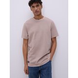 Reserved Regular majica kratkih rukava od strukturirane tkanine - bež | shoptok.hr