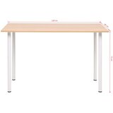  Blagovaonski stol 120 x 60 x 73 cm boja hrasta i bijela | shoptok.hr