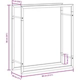  Stalak za drva za ogrjev mat crni 80x28x86 cm čelični | shoptok.hr