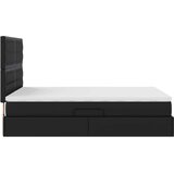  Krevet s od storage s madracem Crna 140 x 190 cm Lažna koža | shoptok.hr