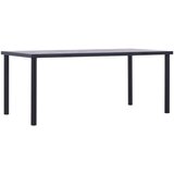 In blagovaonski stol crni i siva boja betona 180 x 90 x 75 cm mdf Cijene