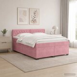  Krevet s box springom, madracem i LED-om Ružičasta 160 x 200 cm | shoptok.hr