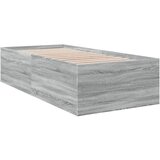  The Living Store Posteljni okvir siva sonoma 75x190 cm inženirski les - Posteljni Okvir, (21445849) | Shoptok.si