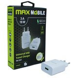 Max Mobile KUĆNI ADAPTER Q.C 3.0 QUICK CHARGE USB TR207 3A bijeli | shoptok.hr