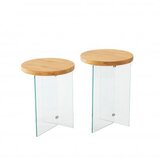 Hanah home set stolova serenity 2 oak transparent | ePonuda.com