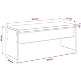  Klupa za cipele s jastučićem Hrast artisan 103 x 38 x 40 cm | shoptok.hr