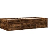 vidaXL Dnevni krevet s ladicama boja dimljenog hrasta 90x190 cm drveni | shoptok.hr
