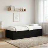  Okvir kreveta s pohranom s ladicama Crni hrast 80 x 200 cm | shoptok.hr