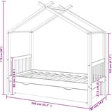  Okvir za dječji krevet s ladicom 80x160 cm od masivne borovine | shoptok.hr