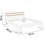 XXXL Postelja Foster, Bela, Hrast, 160x200 | Shoptok.si