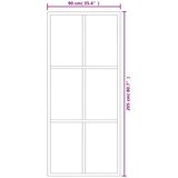  Klizna vrata od stakla ESG i aluminija 90 x 205 cm crna | shoptok.hr