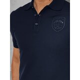 DStreet Koszulka męska polo z naszywką niebieska | shoptok.hr