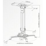 Superior stropni nosilec za projektor, univerzalni - Stropni nosilec za projektor | Shoptok.si