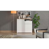 CARRYHOME KOMODA, bela, hrast artisan | Shoptok.si