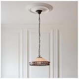 Endon 112196 - Luster na lancu Tiffany FARGO 1xE27/60W/230V, prečnik 41,5 cm | Eponuda.com