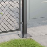  Postolja za stupove kvadratna 4 kom čelik presvučen prahom Antracitno siva 51 x 51 mm | shoptok.hr
