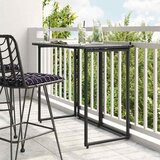 Sklopivi vrtni stol crni 90x51x75 cm poli ratan - Crna 1 Cijene