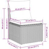 9 komada set vrtnih sofa s jastučićima Crni poly rattan akacija | shoptok.hr