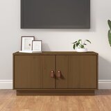 The Living Store ormarić smeđa boja meda 80 x 34 x 40 cm od masivne borovine | shoptok.hr