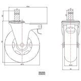 MID.YOU Set Kolesc Za Vrtljivi Stol Rolo Skate, Srebrna, 5-Delni | Shoptok.si