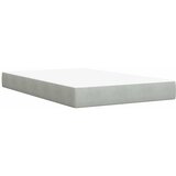 Krevet s box springom madracem i LED-om Svjetlosiva Baršun - Svjetlosiva 120 x 190 cm Prošiveno gumbima | shoptok.hr