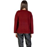 Only Puloverji ONLRENE LIFE LS BUTTON O-NECK CC KNT 15350612 Rdeča | Shoptok.si