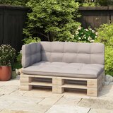 vidaXL Naslonjalo za kavč iz palet belo 110 cm železno | Shoptok.si