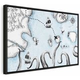  Slika - Treasure Map (1 Part) Wide 120x80 U crnom drvenom okviru | shoptok.hr