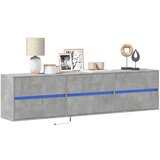 vidaXL Stenska TV omarica z LED lučkami betonsko siva 180x31x45 cm Cene