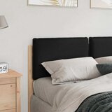  Tapecirani uzglavlje Prirodna i crna 135 cm Čvrsto borovo drvo | shoptok.hr