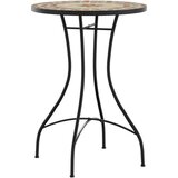 Bistro mizica z mozaikom terakota in bela Ø50x70 cm keramika | Shoptok.si
